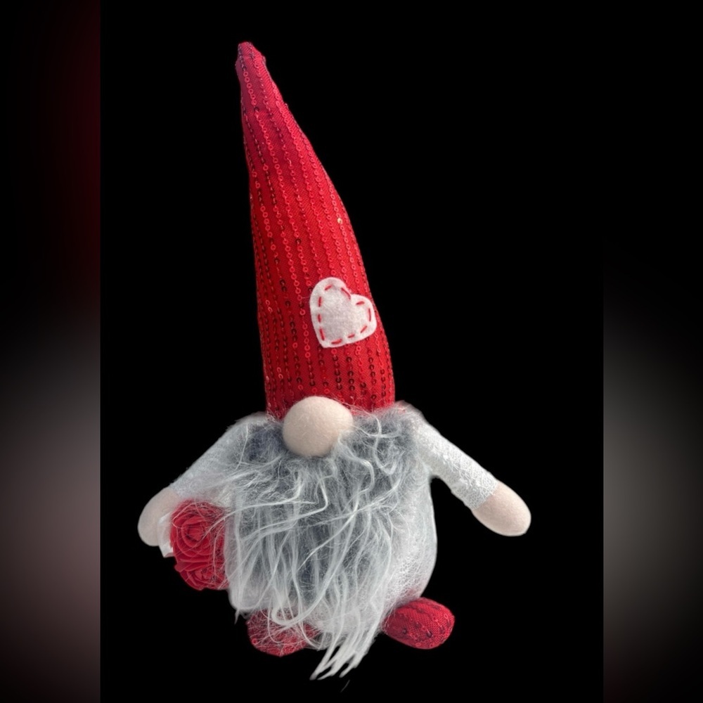 Valentine Gnome Couple Plush Holiday Decorations - Pink & Red - Picture 3 of 4